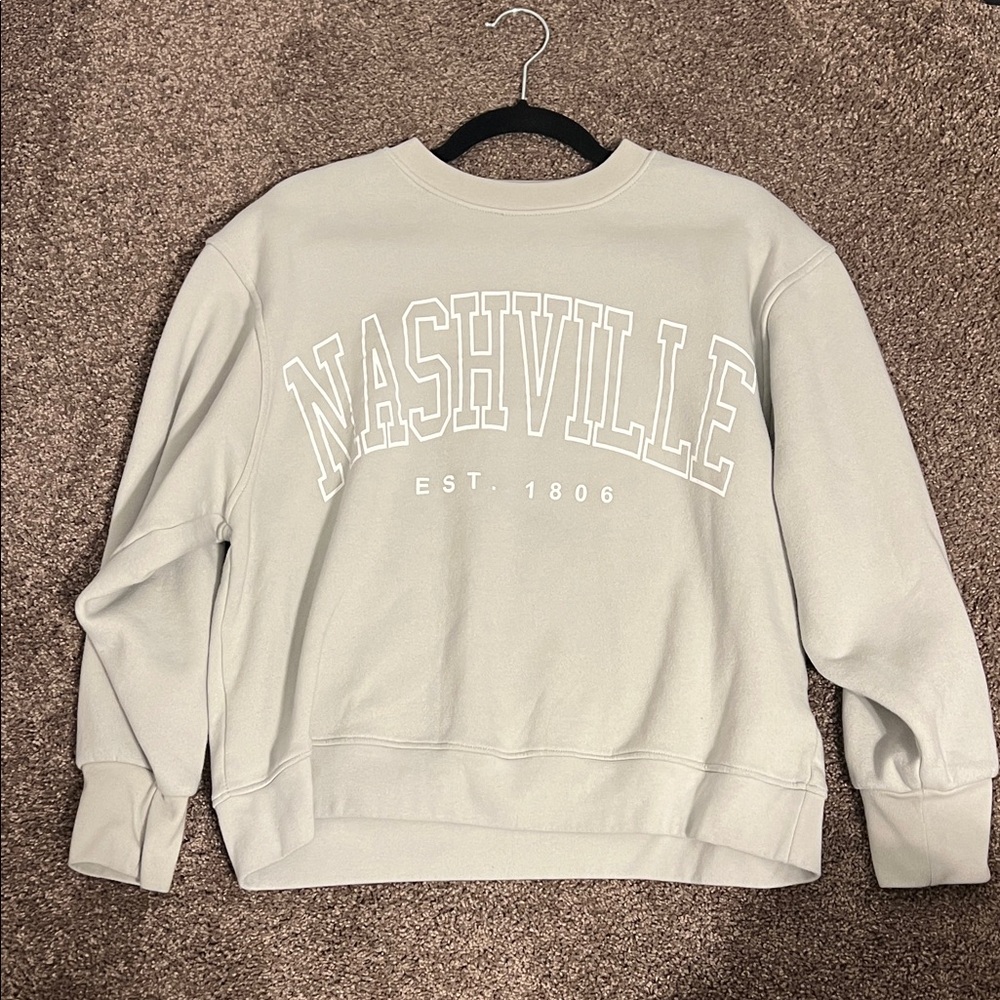 NASHVILLE sage green  Graphic Sweatshirt